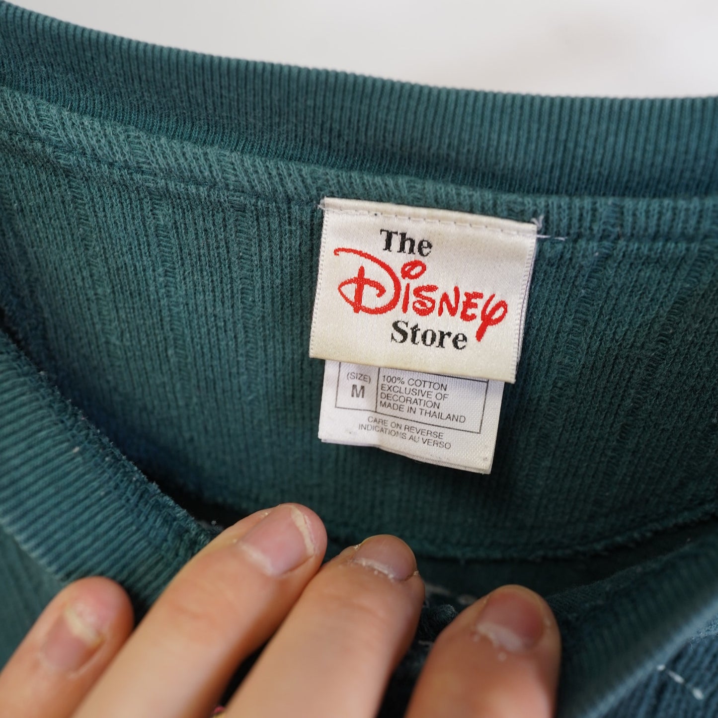 (Women's M) Vintage Winnie the Pooh Tigger Eeyore Sewn 90s Sweatshirt Green Disney