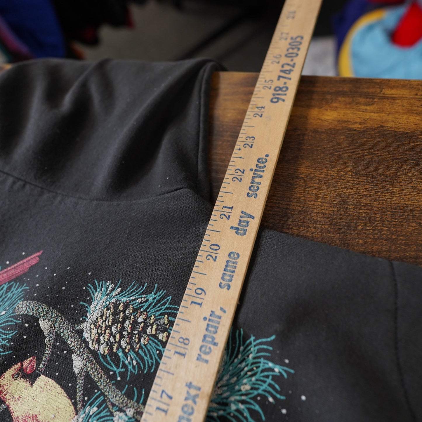 (L) Vintage Grandmother Cardinal Nature Cardigan Sweatshirt Women's L Black Cottage