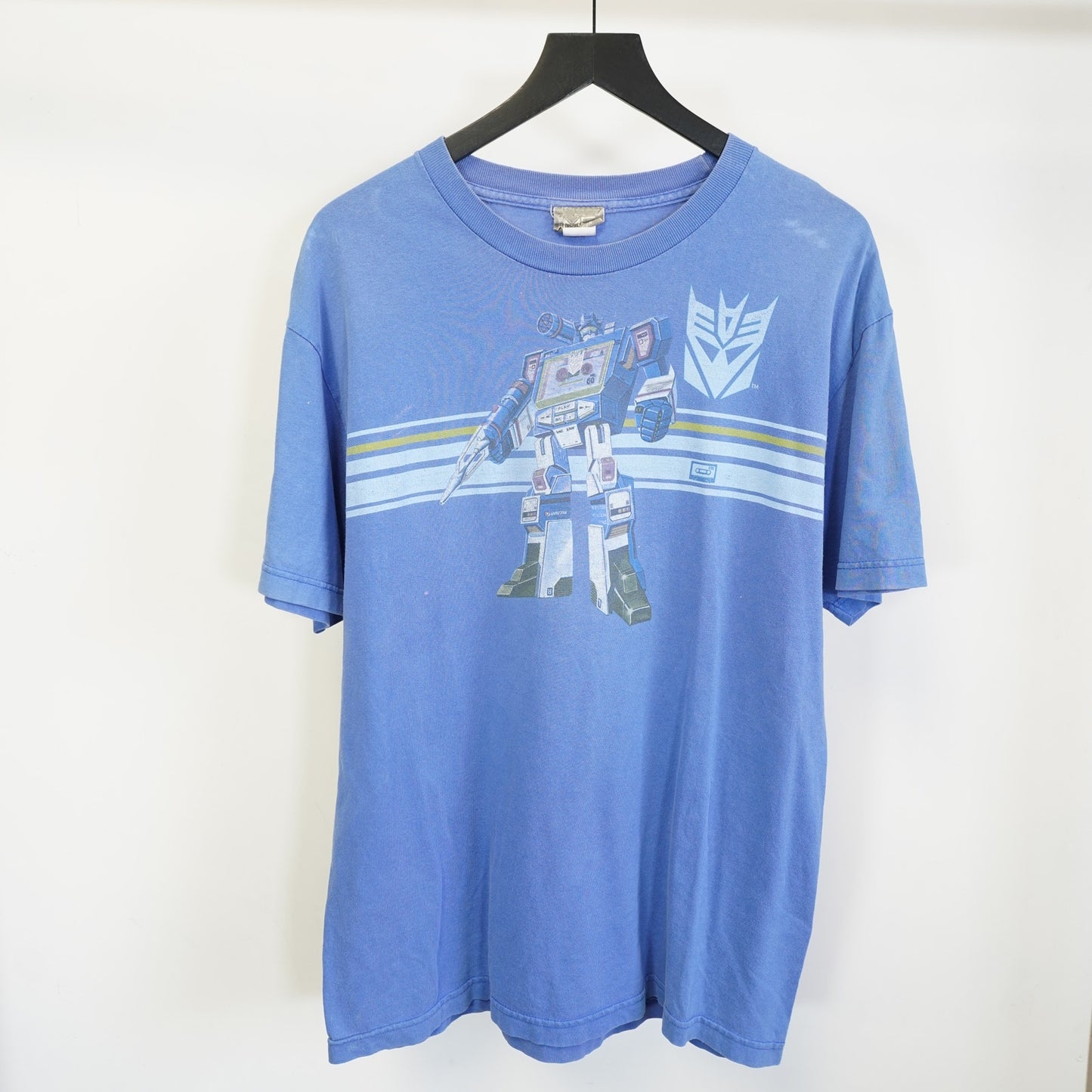 (L) Vintage Transformers 2007 Optimus Prime T-Shirt Men's L Blue Y2K Retro