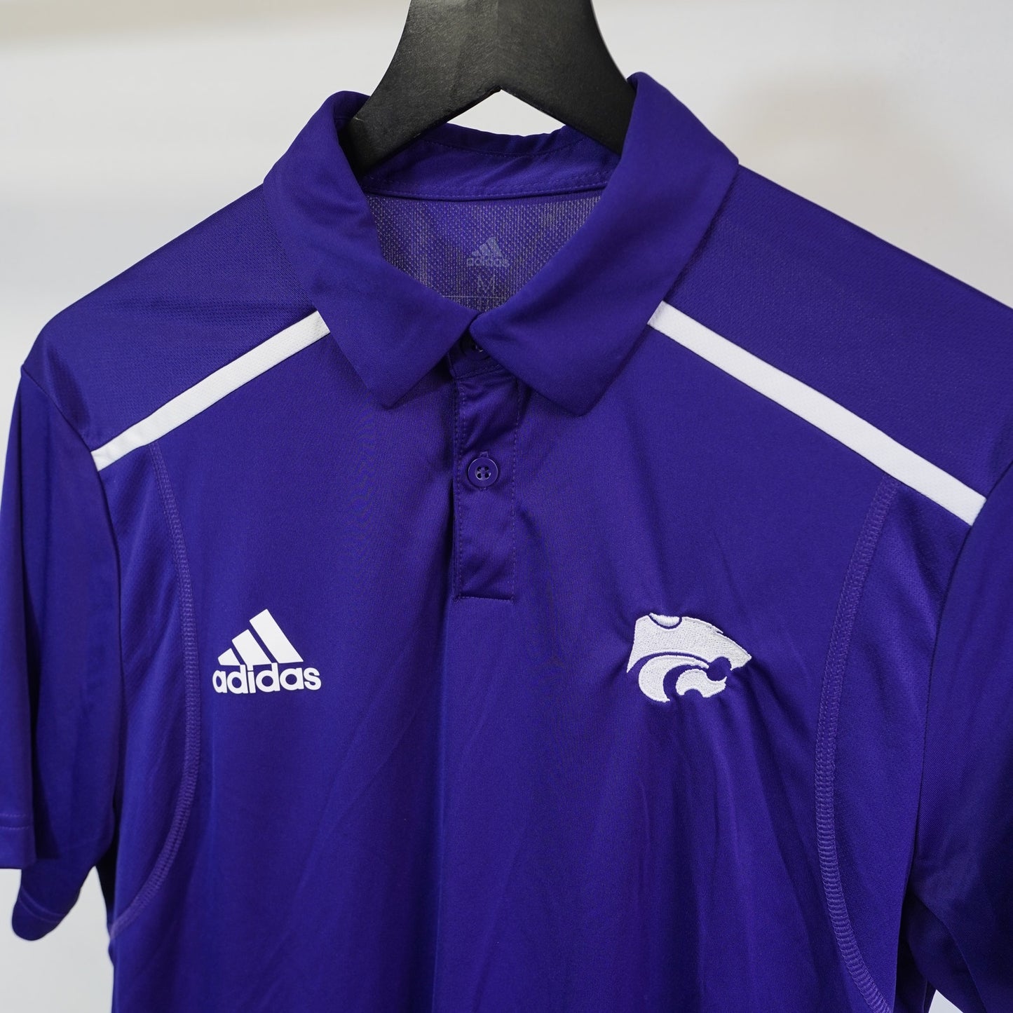 (M) Adidas Kansas State Wildcats Purple Polo Shirt Men's M Golf