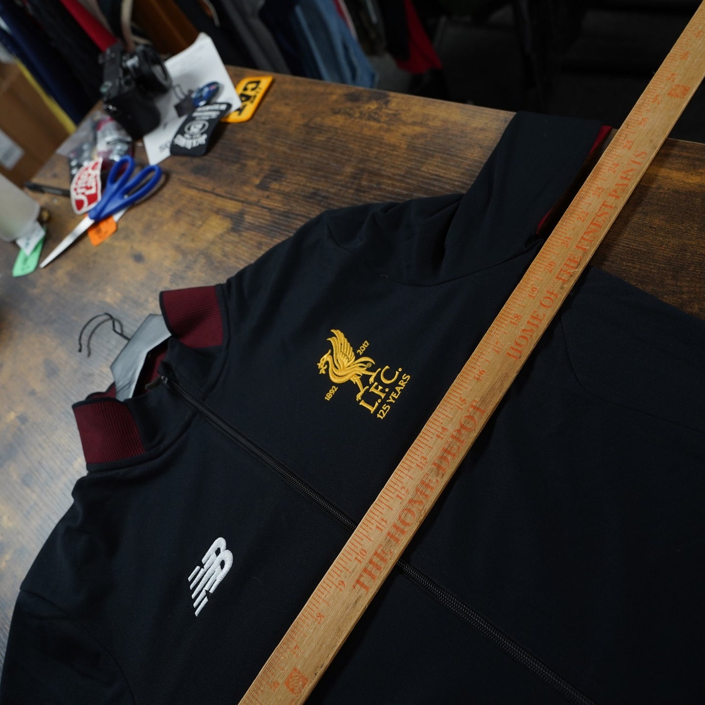 (M) New Balance Liverpool FC 2017-18 Men's M Anniversary Black Training Track Jacket