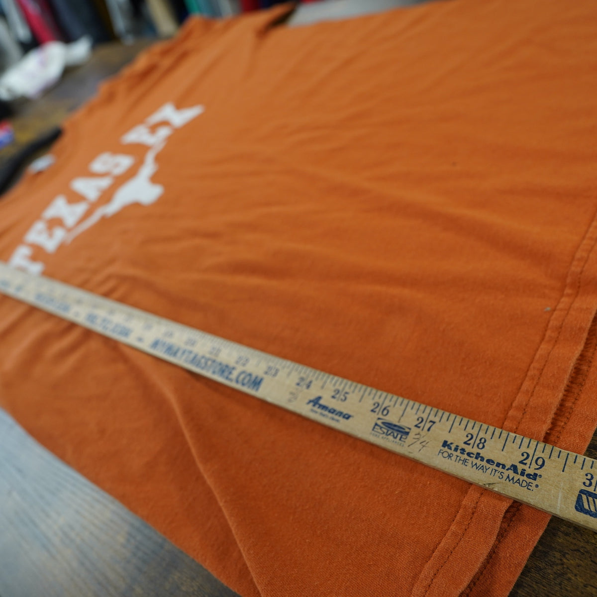 (L) Vintage Texas Ex Longhorns Russell Ath. Longsleeve T-Shirt Men's L Burnt Orange