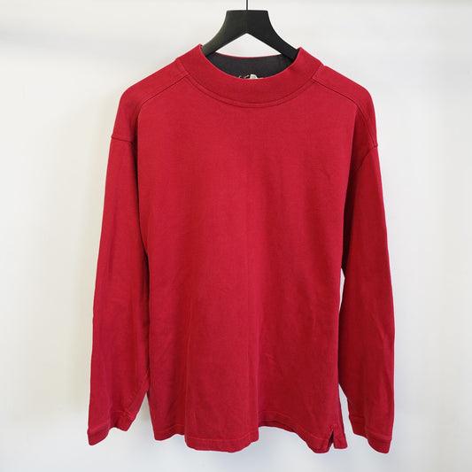 (L) Vintage 90s Banana Republic Safari & Travel Mock Neck Sweatshirt Men's L Red