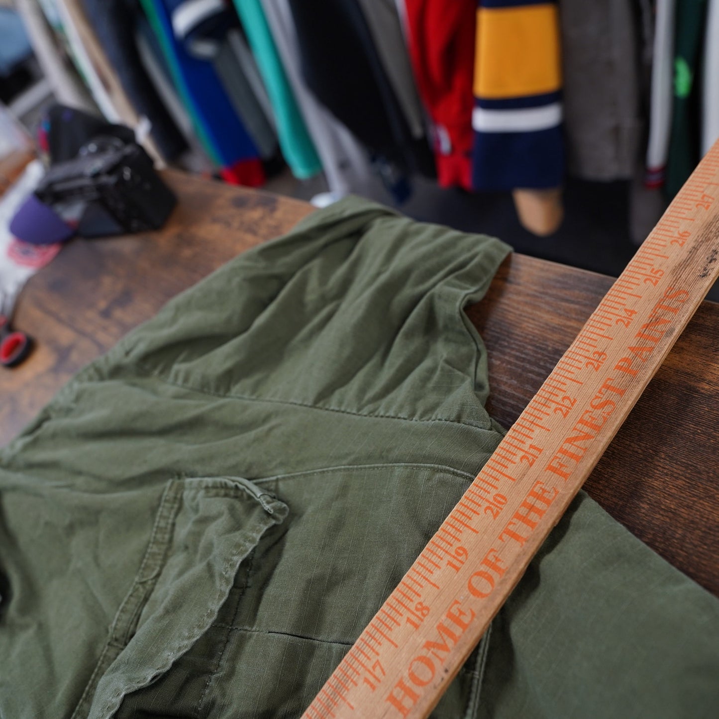 (S) Vintage 60's Vietnam Jungle Coat Jacket OG-107 Ripstop Slant Pocket Mens S Green