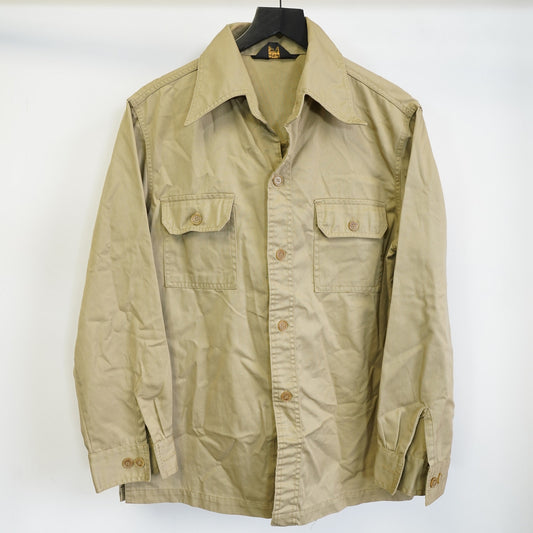 (L) True Vintage 1970s Sears Sportsman Field Hunting Shirt Men's L Khaki Work Shirt
