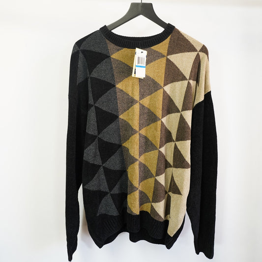 (XL) Vintage Dockers New w/Tags Geometric Knit 90s Sweater Men's XL Multicolor Preppy