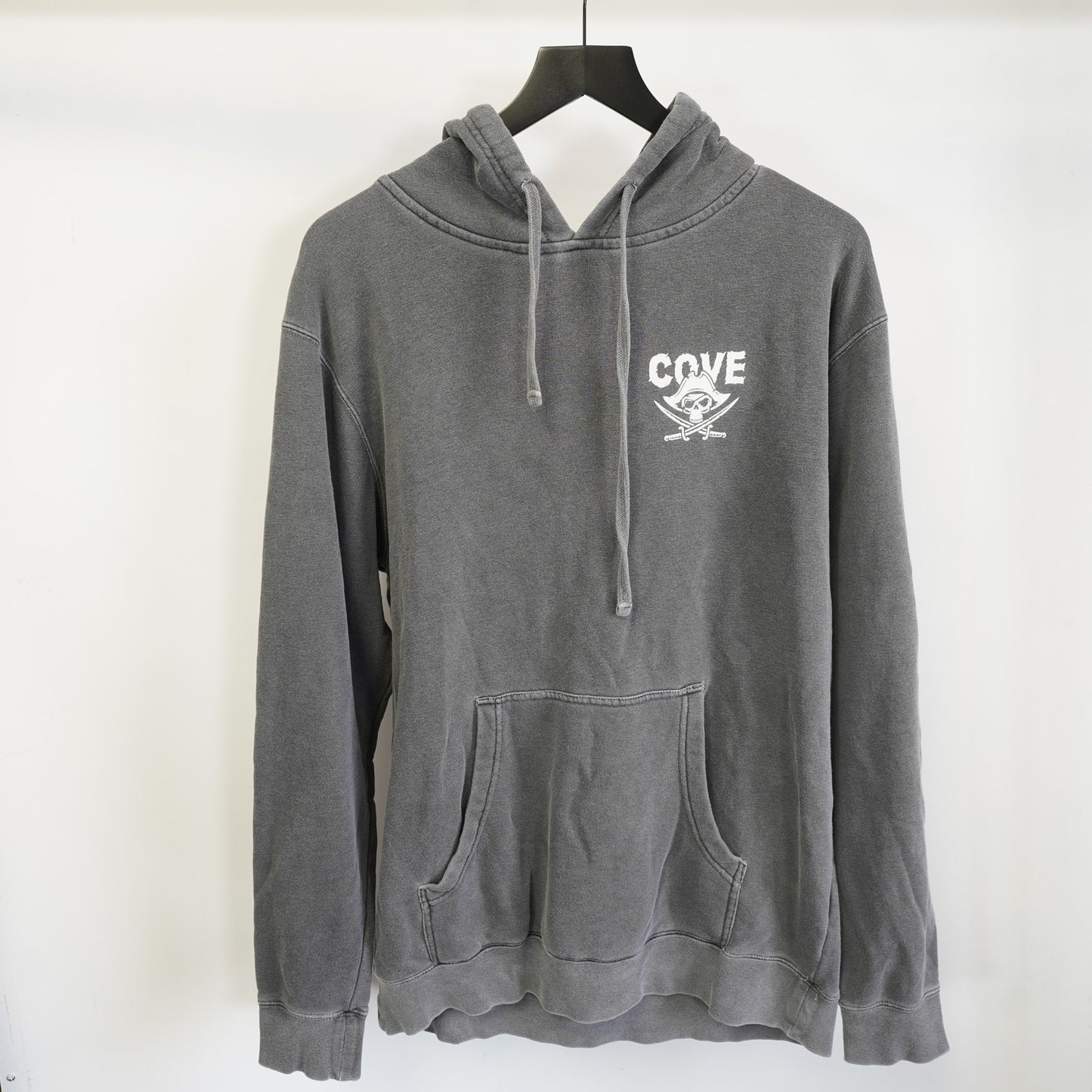 (XL) Cove Surf Company Pirate Graphic Hoodie Men's XL Gray Skull Crossbones Skate Y2K