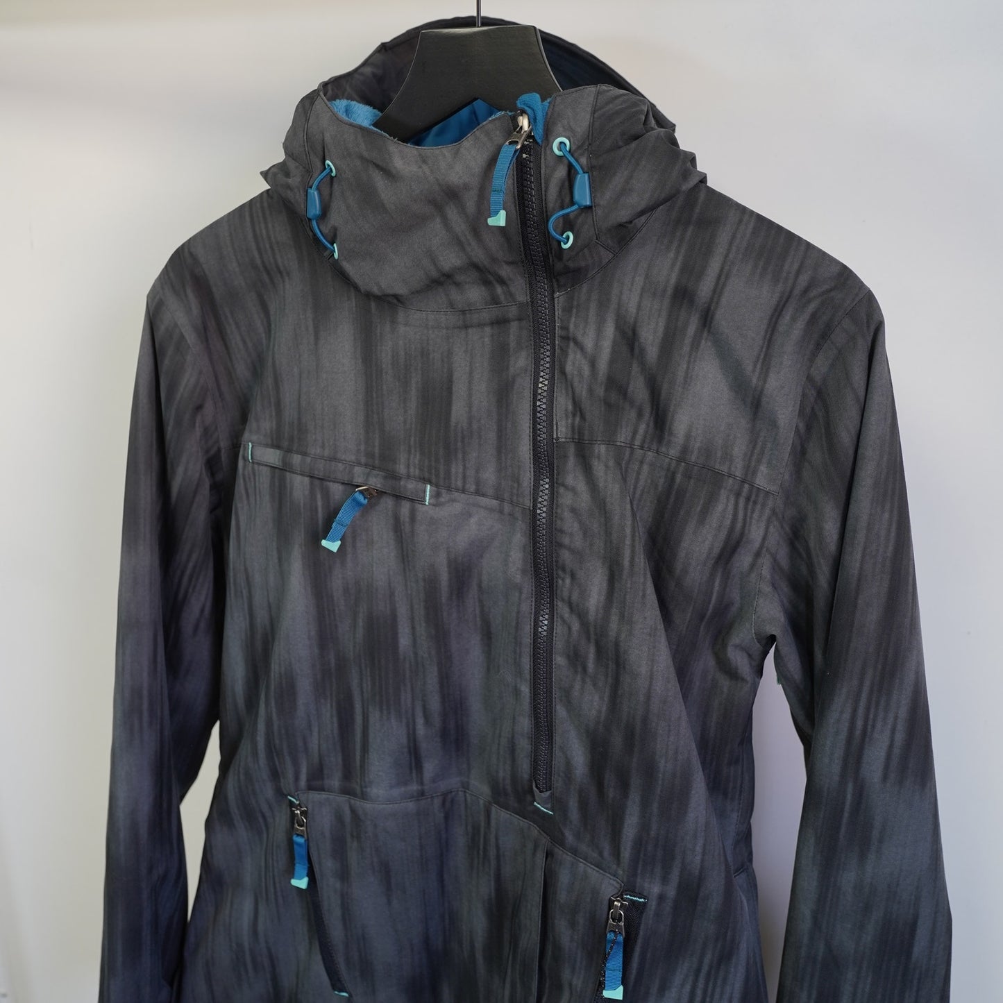 (Women's M) Under Armour Mountain MTN Anorak Jacket Gray Blue Snowboard Gorpcore