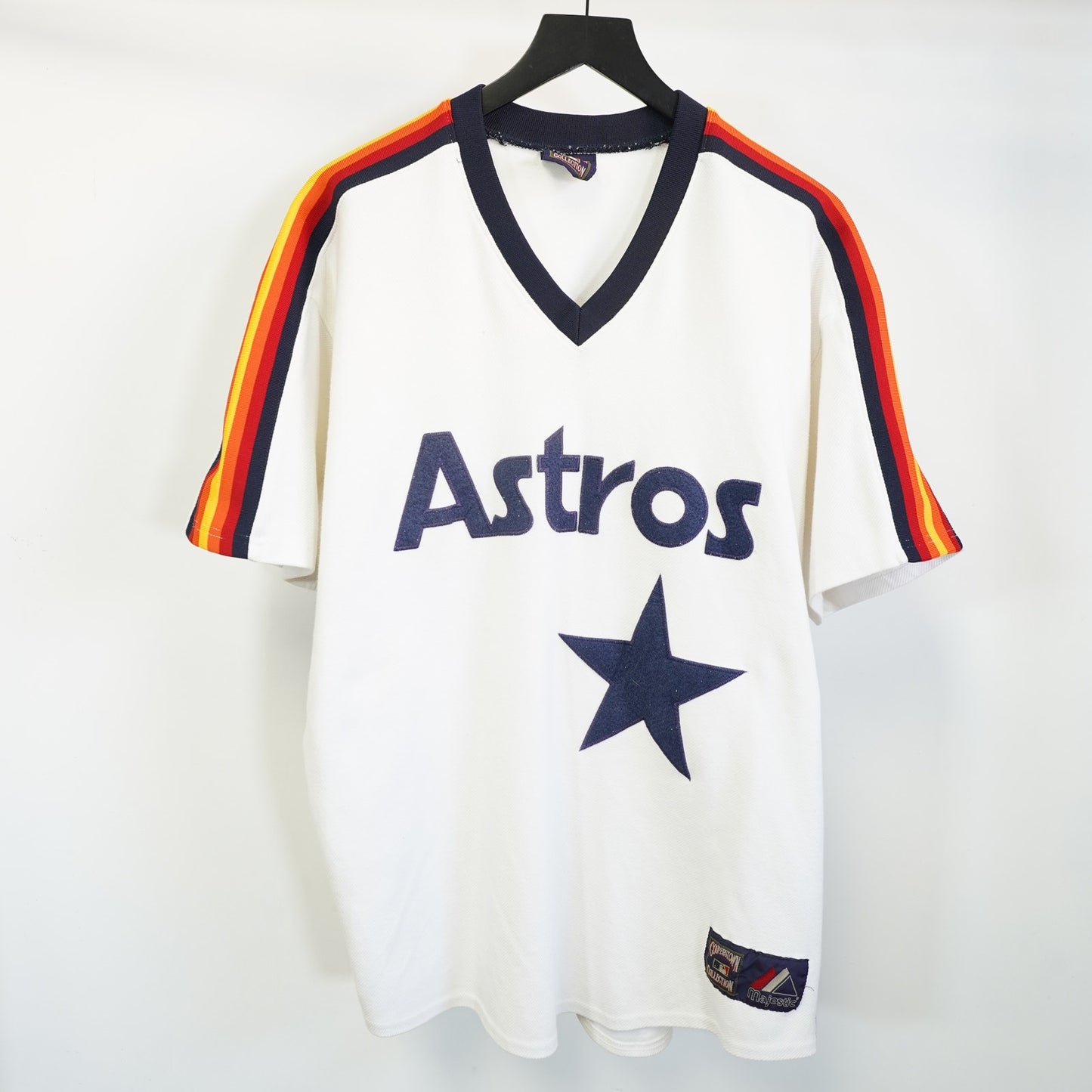 (XL) Vtg Houston Astros Majestic Stitched Cooperstown Collection Jersey Mens XL White