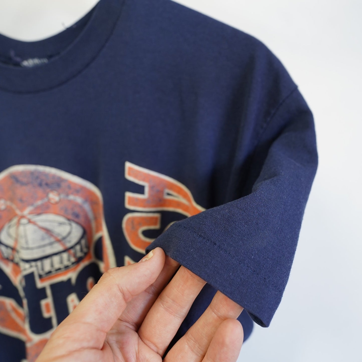 (L) Vintage Houston Astros Logo 7 1990 MLB Baseball T-Shirt Men's L Blue Astrodome