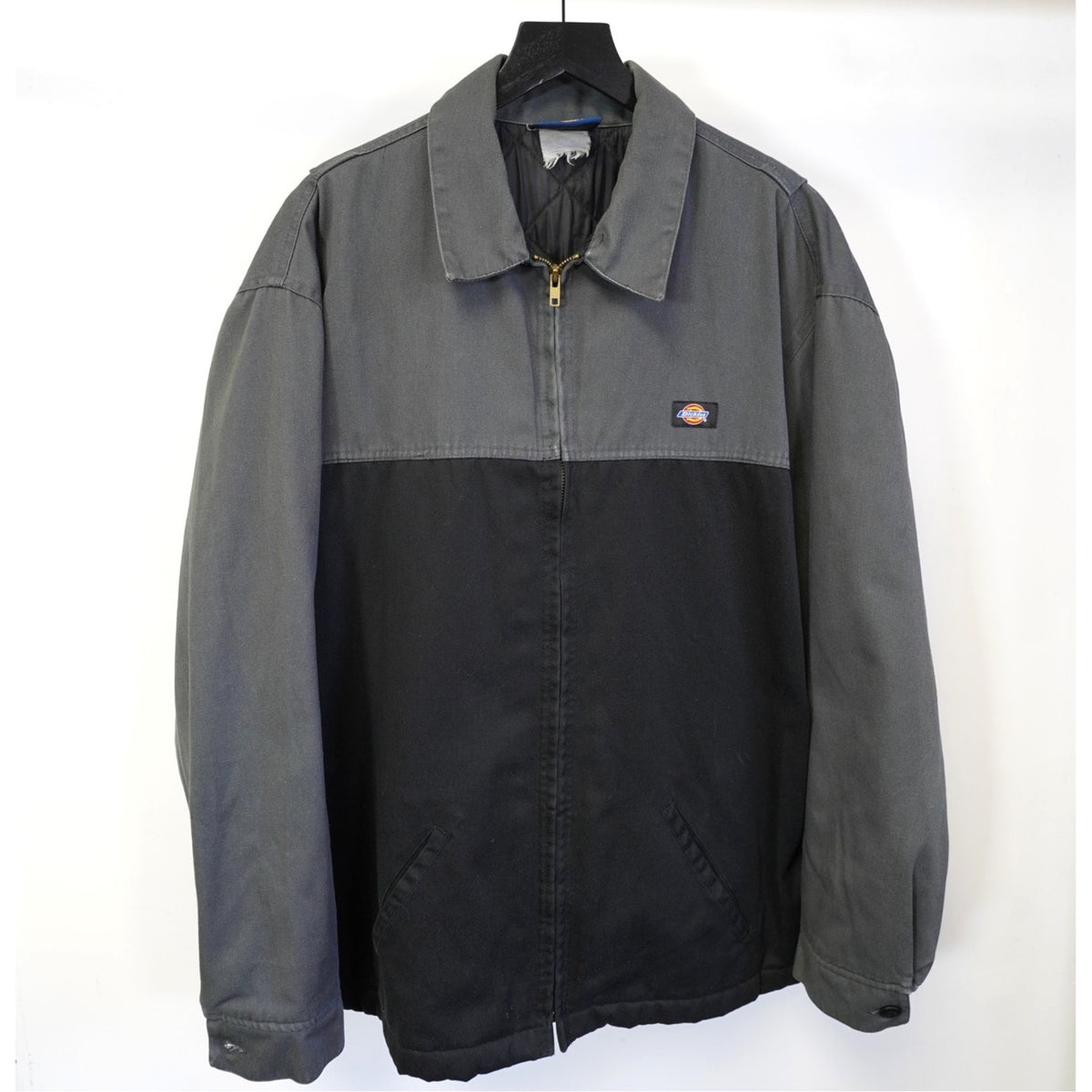 (XXL) Vintage Dickies Cut & Sew Two Tone Utility Workwear Jacket Men's XXL Gray Black
