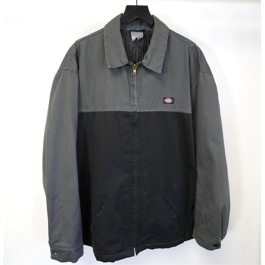 (XXL) Vintage Dickies Cut & Sew Two Tone Utility Workwear Jacket Men's XXL Gray Black