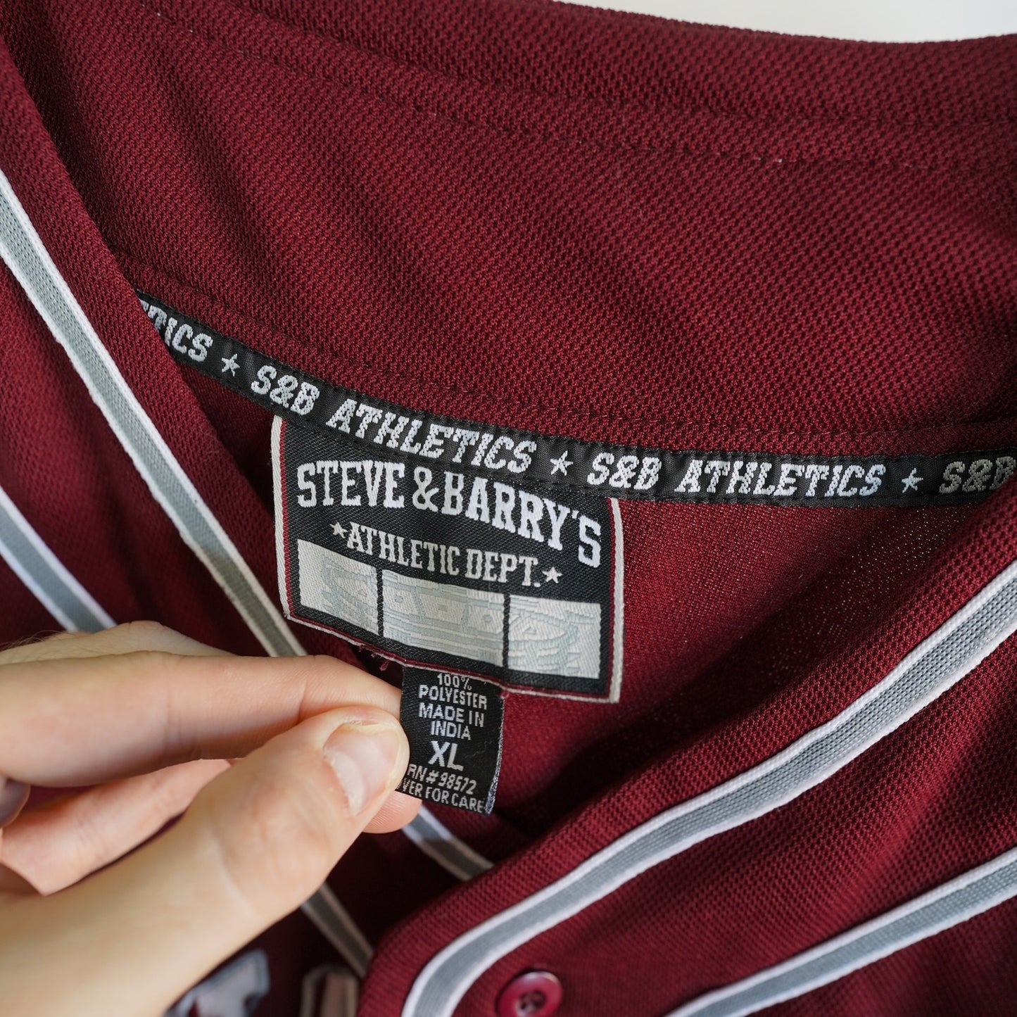 (XL/XXL) Vintage Texas A&M Embroidered Baseball Jersey Men's XL-XXL Steve & Barrys Maroon