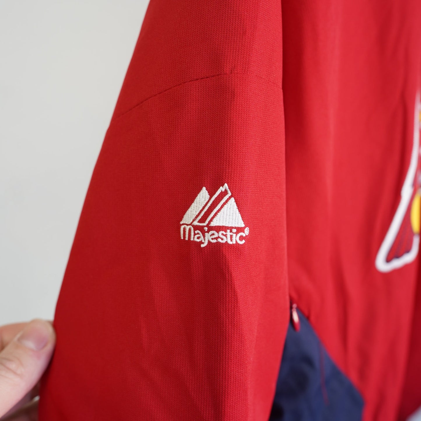 (L) Vintage St. Louis Cardinals Majestic Authentic Jacket Men's L Red Fleece Lined