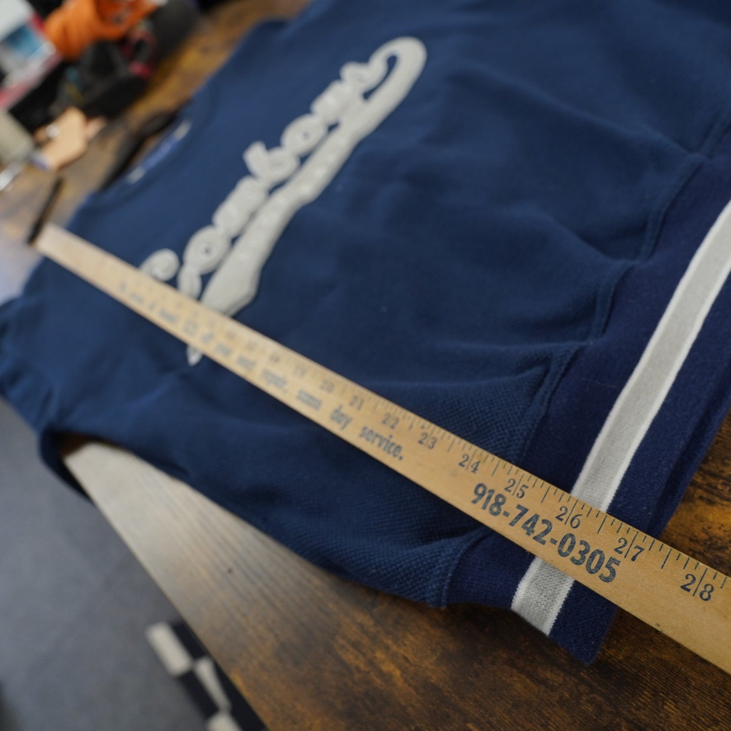 (M) Vintage Dallas Cowboys Script 90s Sewn Sweatshirt Men's M Navy Blue Retro NFL
