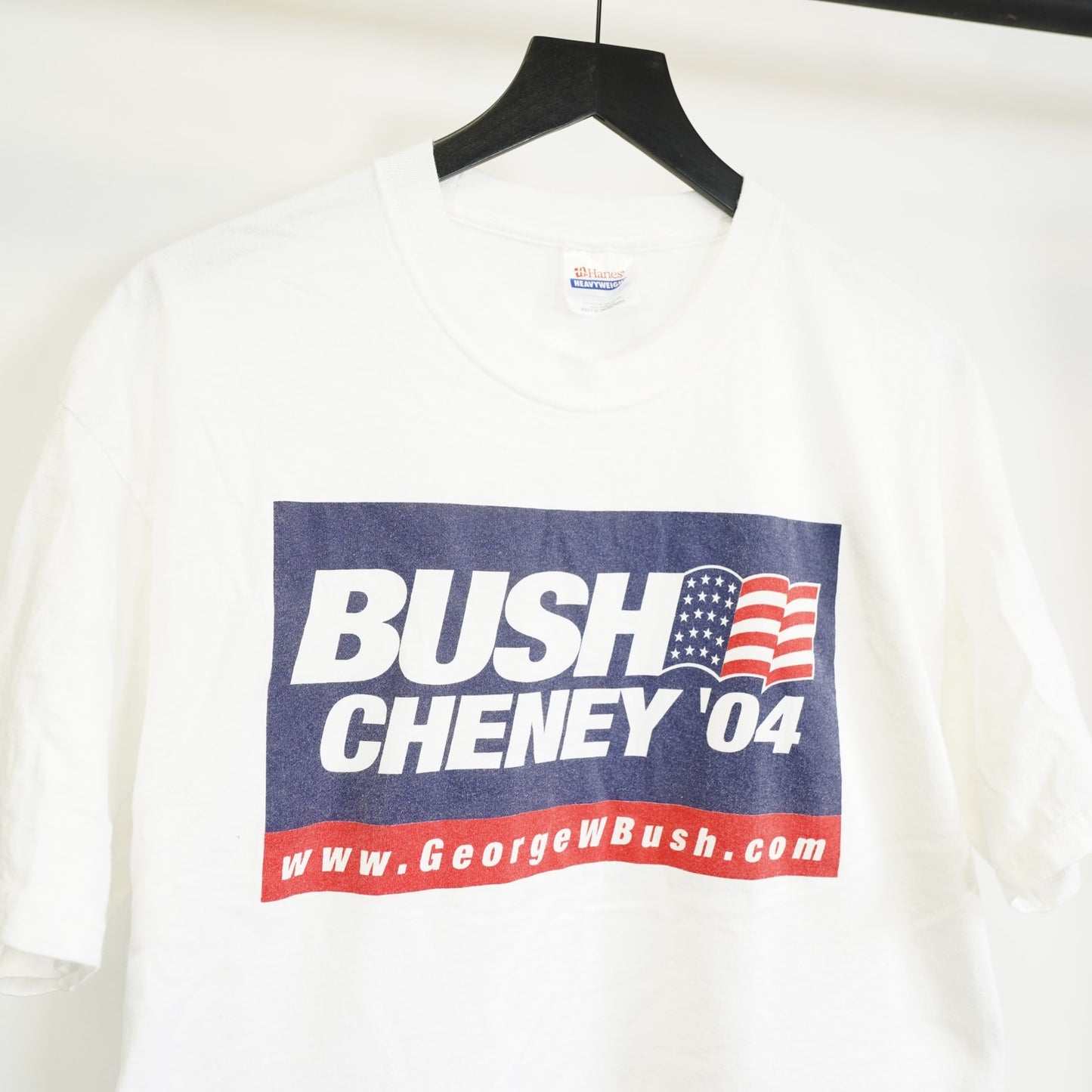 ((XL) Vintage George Bush Cheney 2004 Republican Campaign T-Shirt Men's XL White Hanes