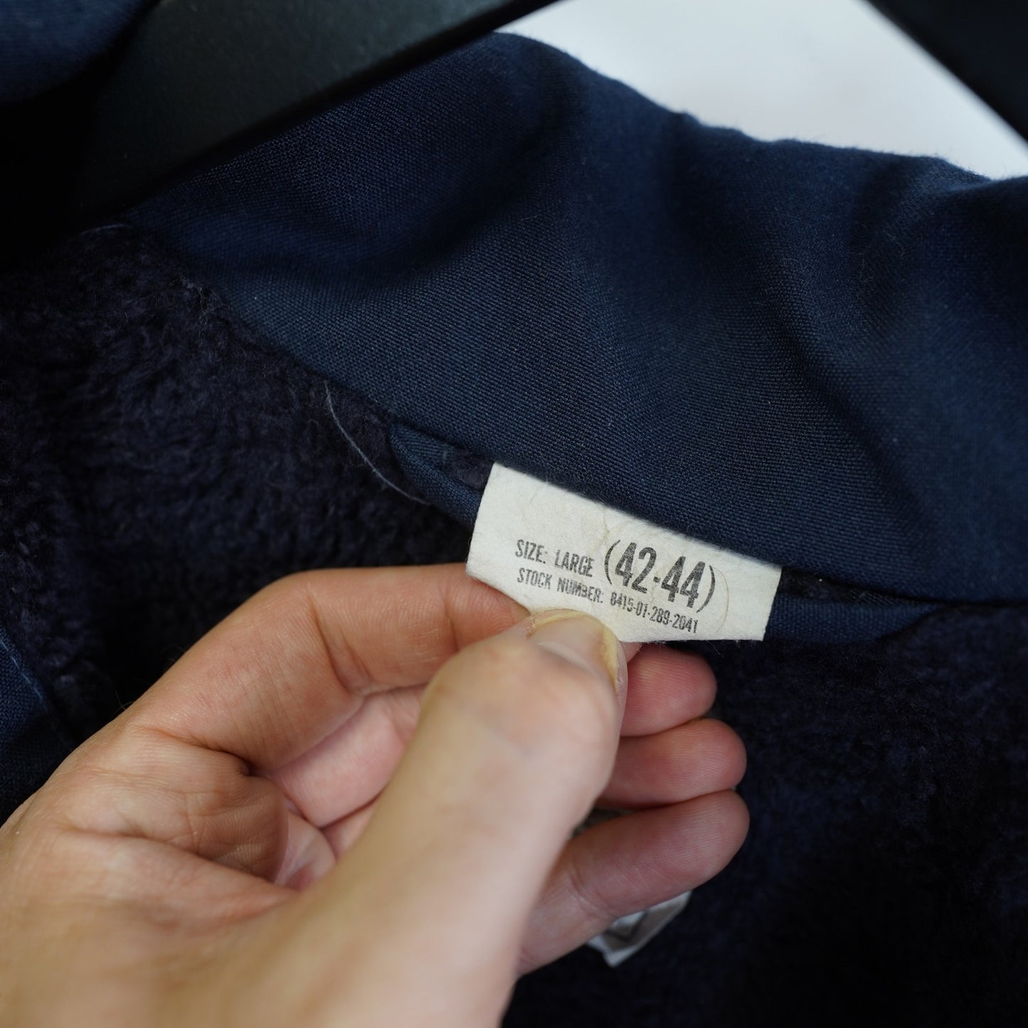 (L) Vintage US Navy Aramid Cold Weather Deck Jacket 90s Military Men's L Blue Bomber