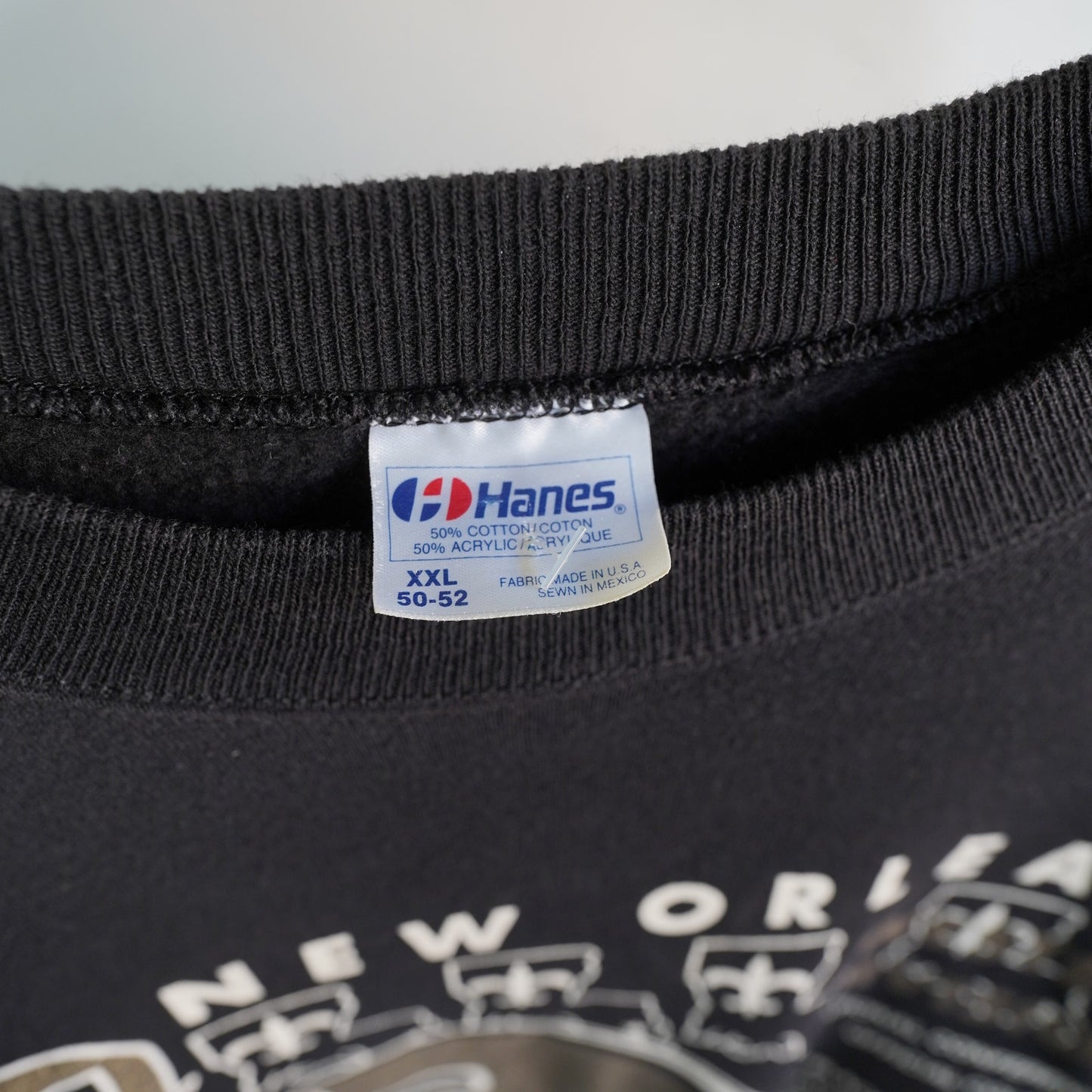 (L) Vintage New Orleans Saints 1980s Crewneck Sweatshirt Black Men's L Big Logo