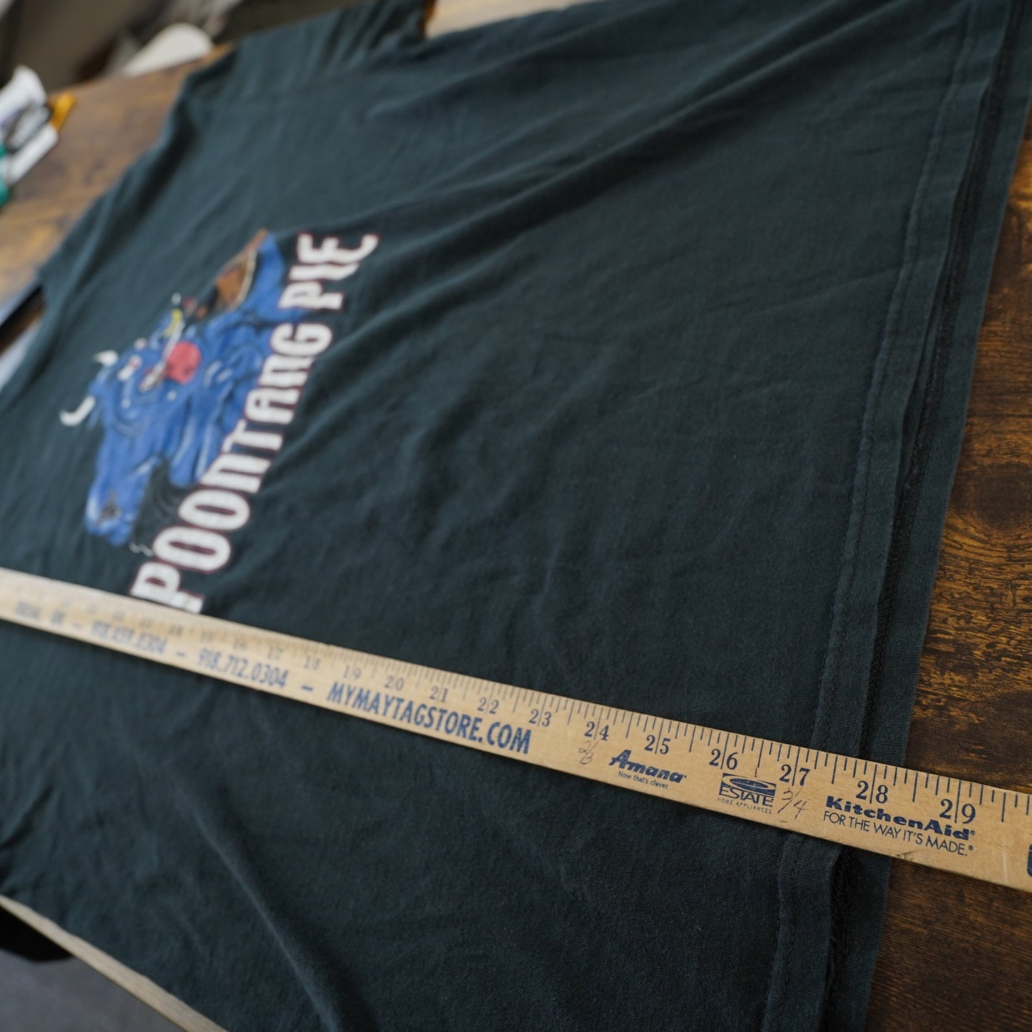 (XXL) Vintage 2000 The Rock Poontang Pie Mens T-Shirt WWF WWE Sz 2XL Black Wrestling