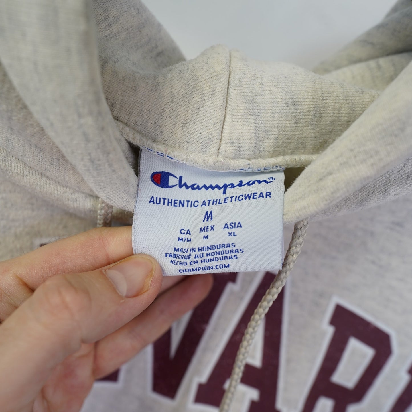 (M) Harvard University Champion Heather Gray Hoodie Men's M