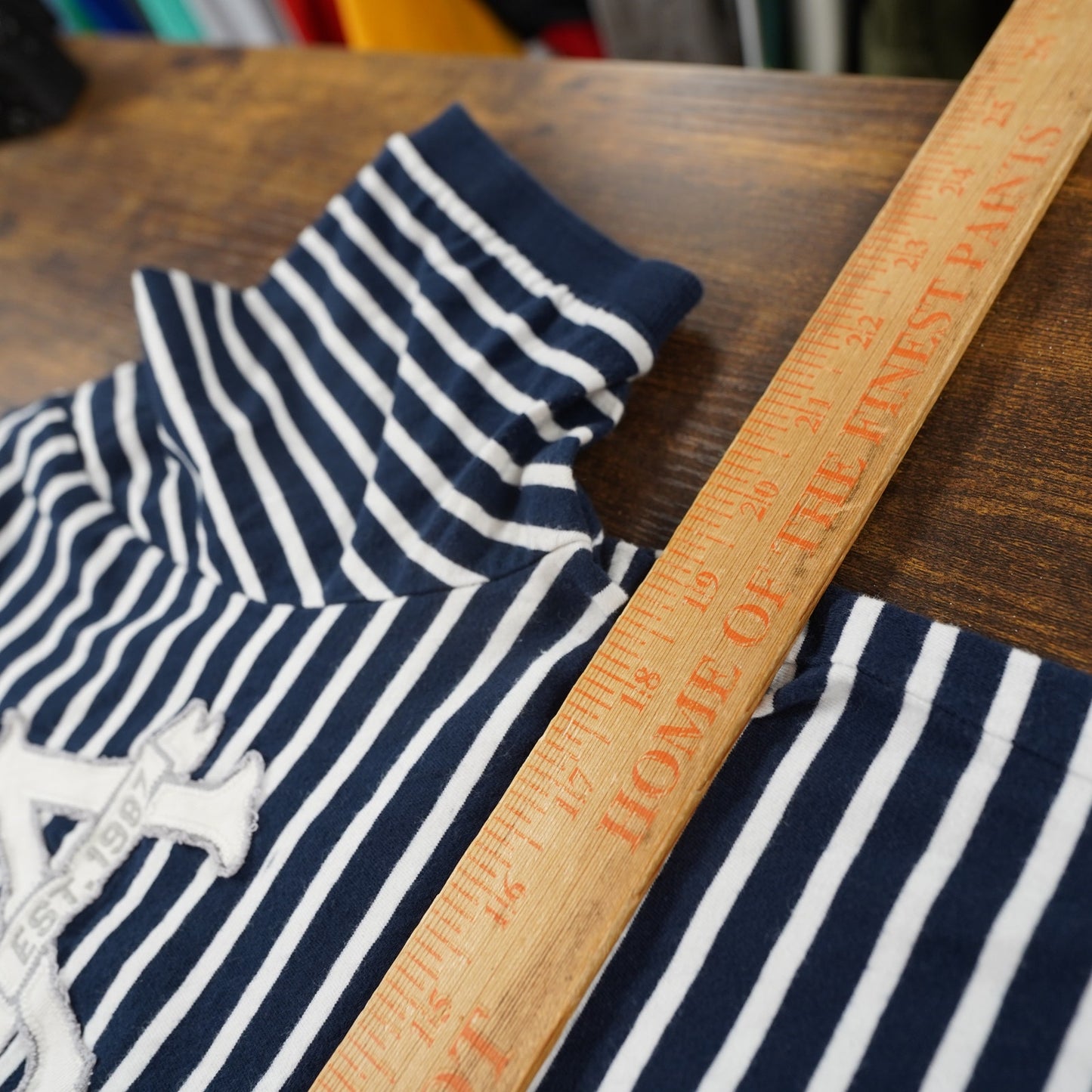 (M) Aeropostale Embroidered Striped Polo Shirt Y2K Men's M Blue White 2000s Preppy
