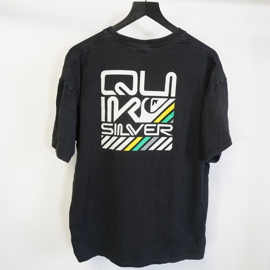 (XL) Vintage Quicksilver Y2K Surf & Skate T-Shirt Men's XL Black Retro 2000s