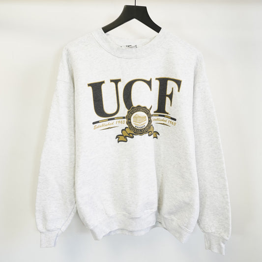 (L) Vintage University of Central Florida Lee Crewneck Sweatshirt Men's L UCF Gray