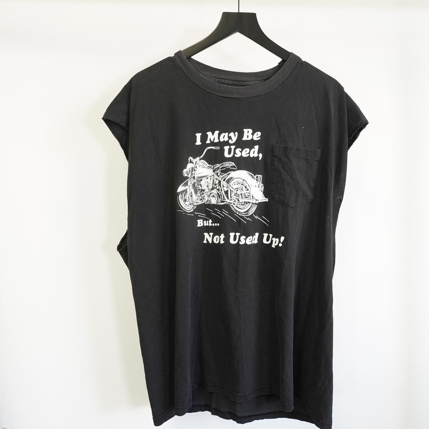 (XXL) Vintage I'm Used But Not Used Up Biker Muscle T-Shirt Men's XXL Black Harley