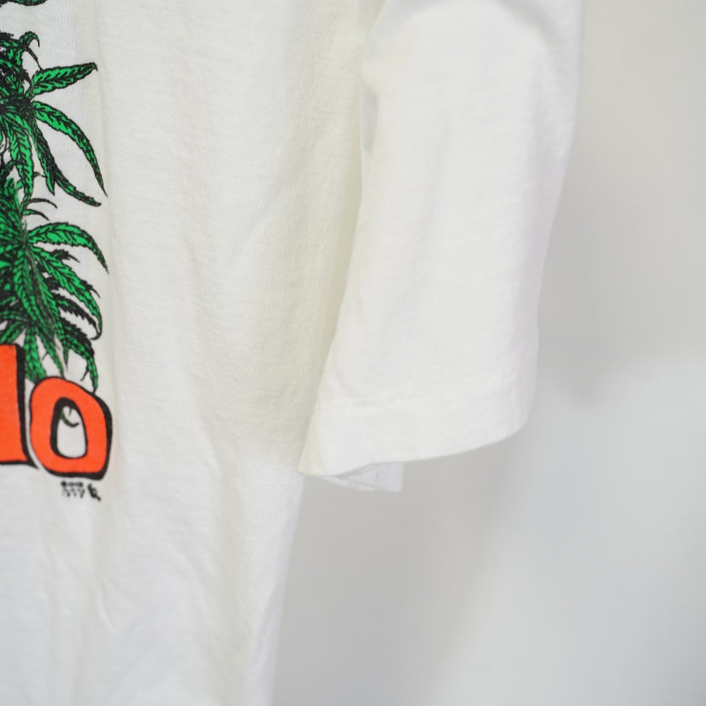 (L) Vintage Pakalolo Hawaiian Weed Cannabis Hemp Marijuana T-Shirt Mens L White Drug