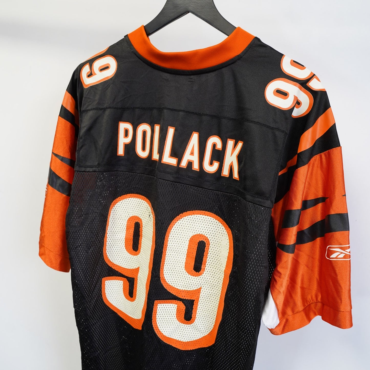 (L) Vtg Cincinnati Bengals Reebok David Pollack Football Jersey Men's L NFL Black