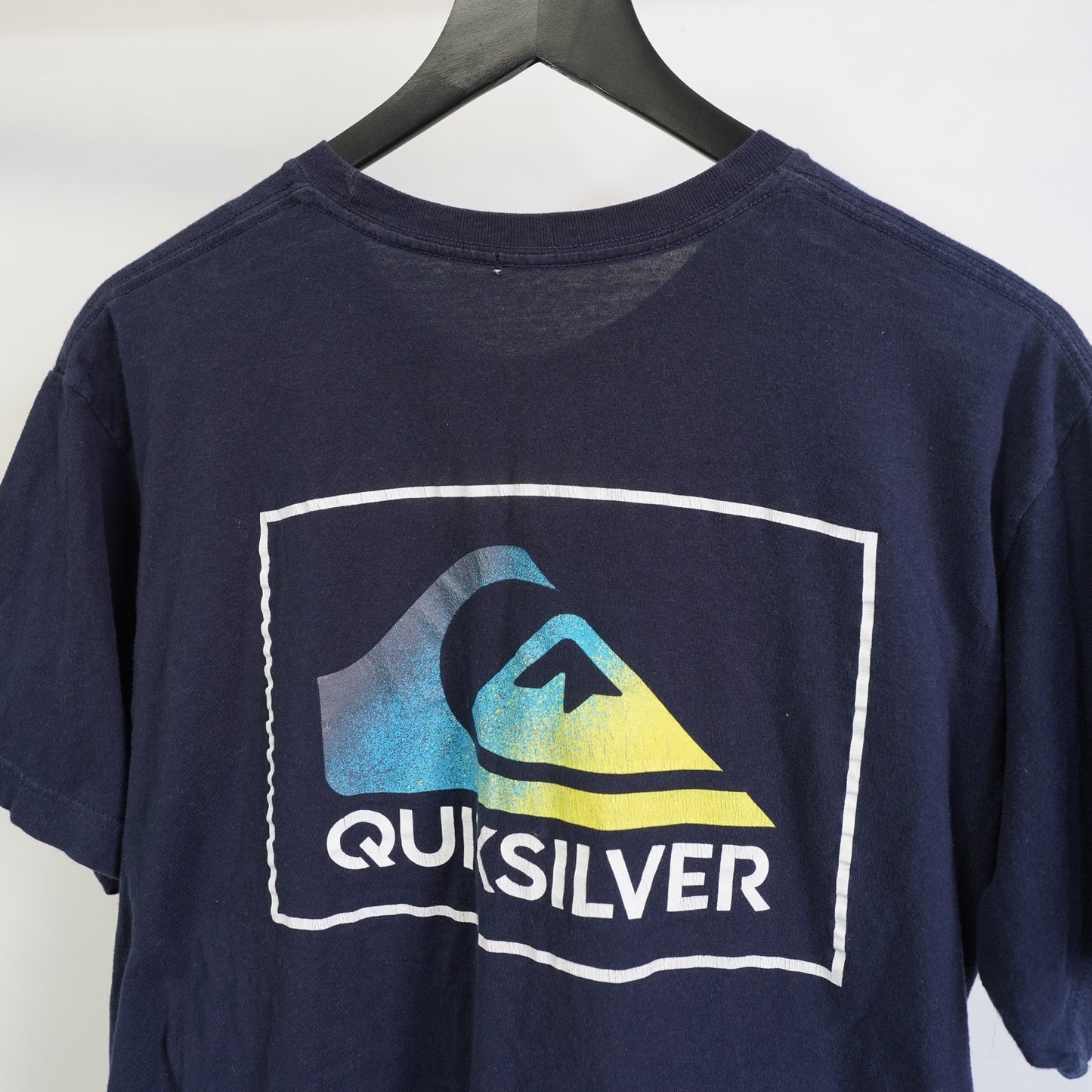 (L) Quick Silver 2000s Surf & Skate T-Shirt Men's L Navy Blue Surfing Y2K Beach