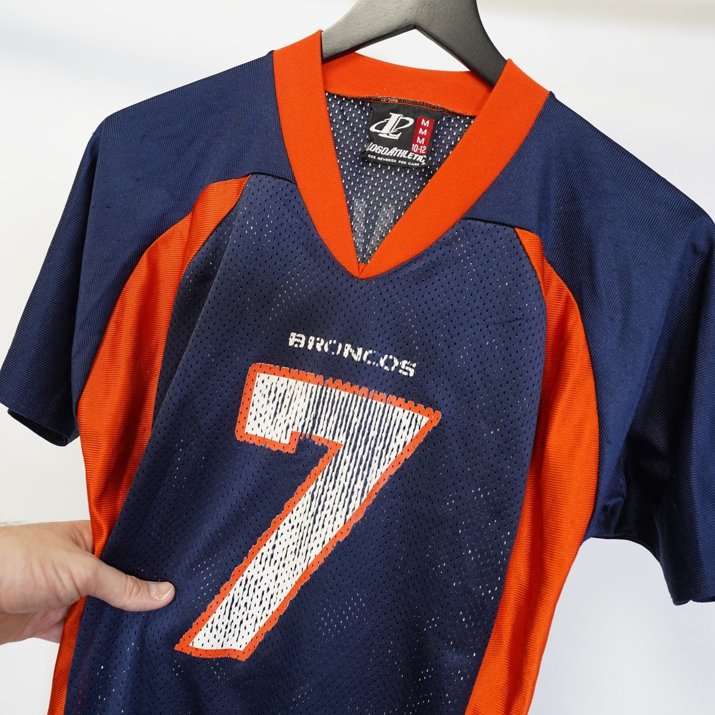 (Youth M) Vintage John Elway Denver Broncos Logo Athletic Football Jersey Youth M Kids