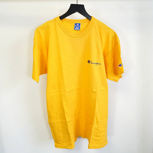 (XL) Vintage Champion 90s USA Made Graphic T-Shirt Men's XL Yellow Basketball Retro