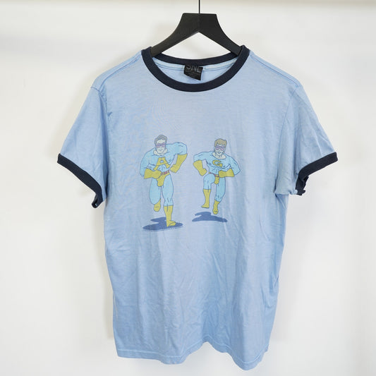 (L) Vintage SNL Ambiguously Gay Duo Ringer Blue T-Shirt Size L 2000’s Saturday Night