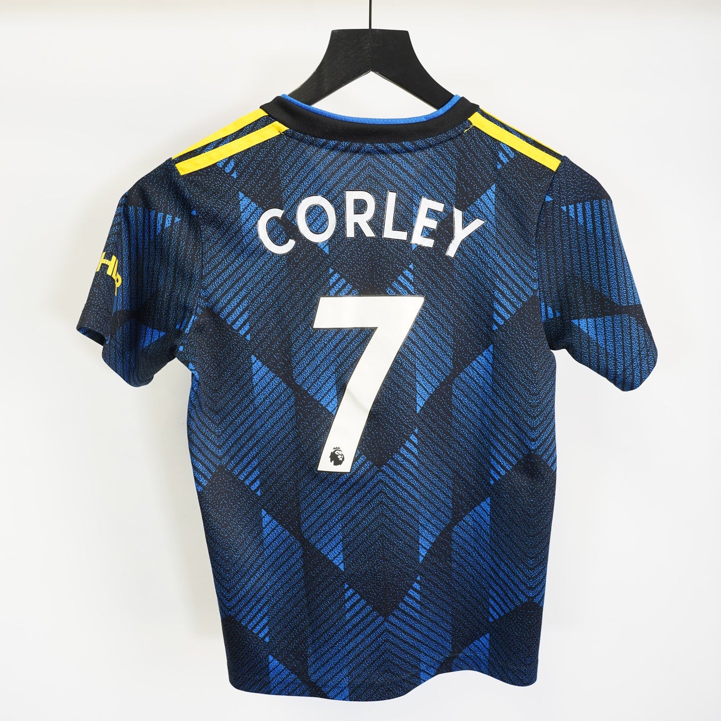 (Youth M) Adidas Manchester United 2021/22 Third Soccer Jersey Youth M Blue Kids Football