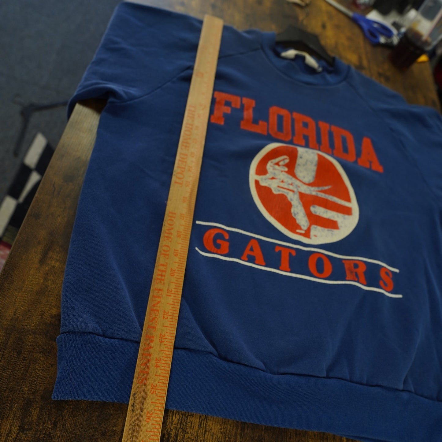 (L) Vintage University of Florida Gators Chalk Line Sweatshirt Men's L Blue 90s UF