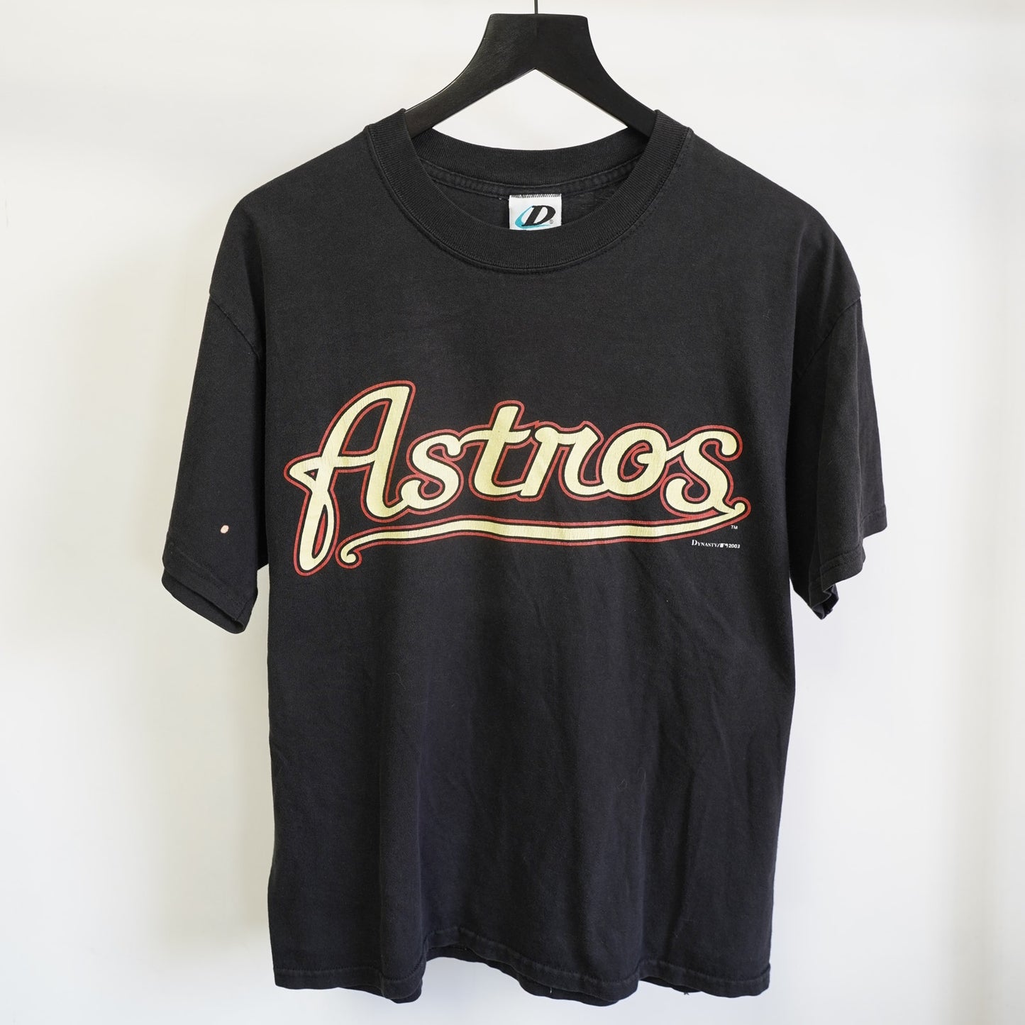 (L) Vintage Houston Astros Y2K Baseaball T-Shirt Men's L Black Dynasty 2000s Retro