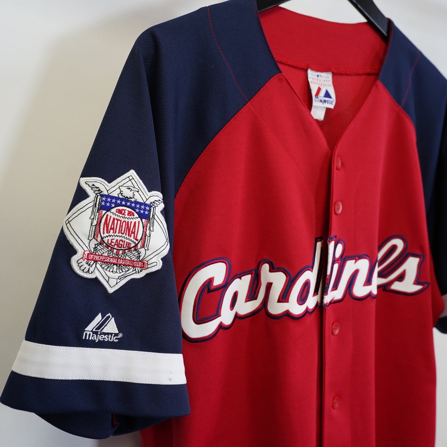 (XL) Vintage St. Louis Cardinals Majestic Script Sewn Baseball Jersey Men's XL Red