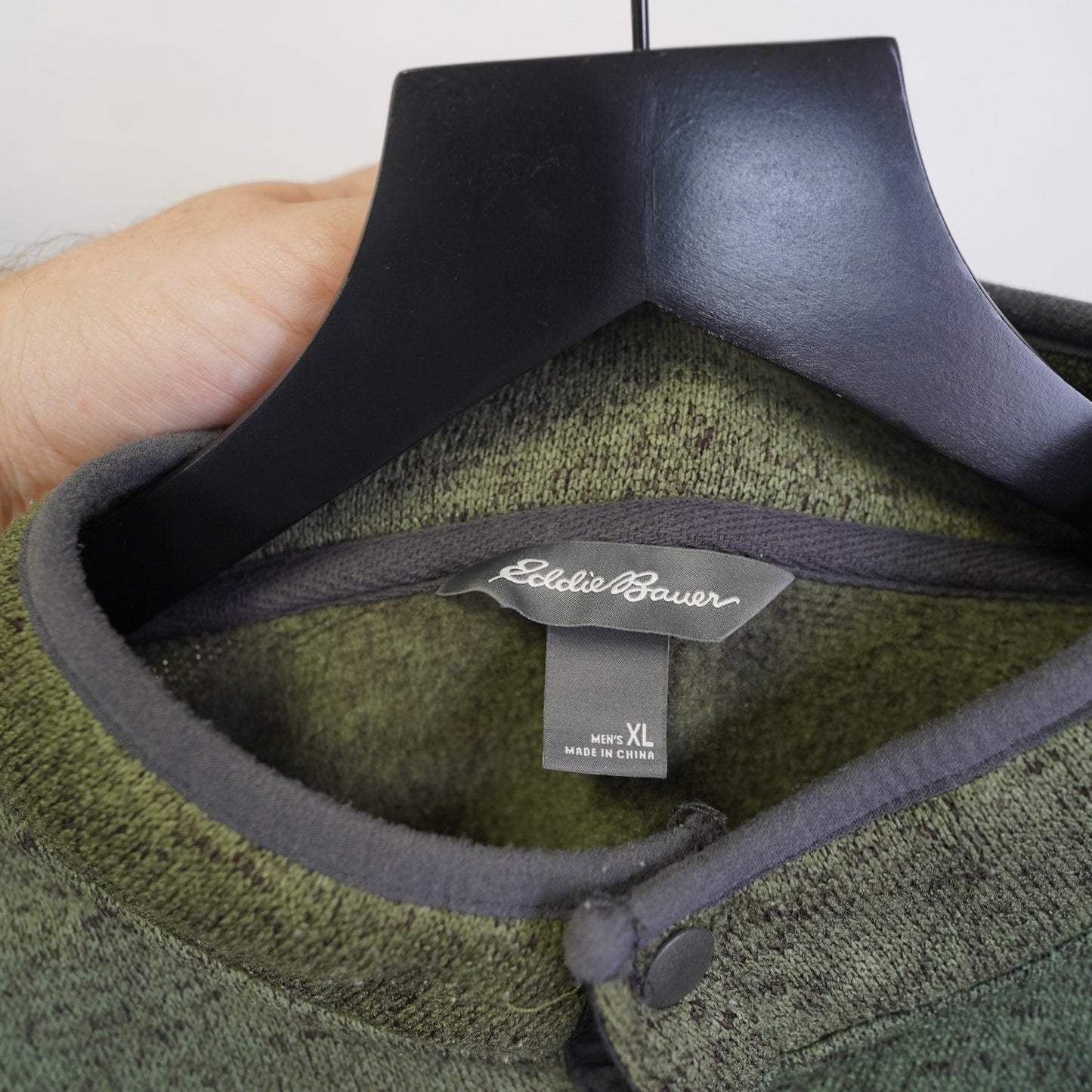 (XL) Eddie Bauer Fair 1/4 Zip Pullover Sweater Men's XL Olive Green Gorpcore Hike
