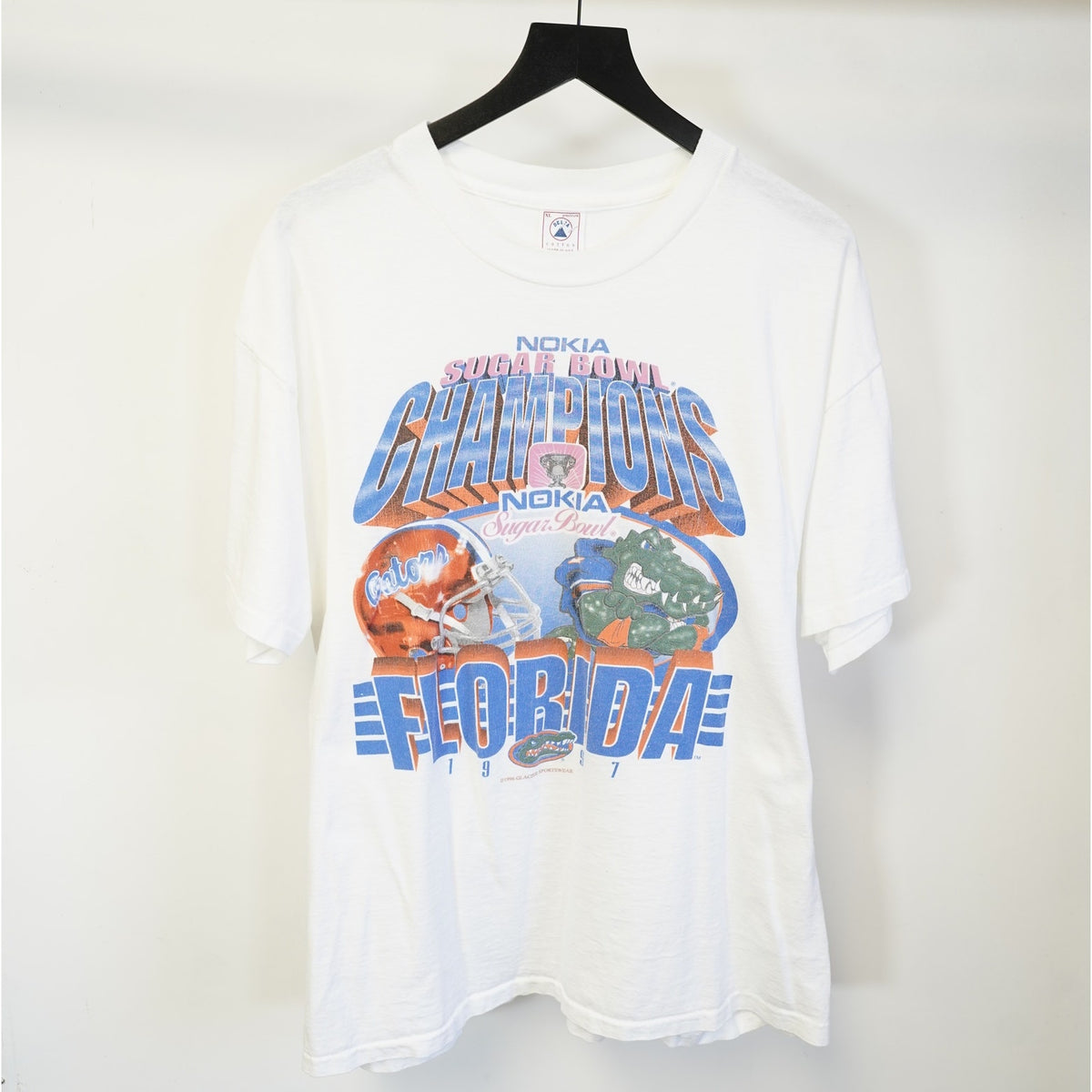 (XL) Vintage Florida Gators 90s National Champions Football T-Shirt Men's XL White