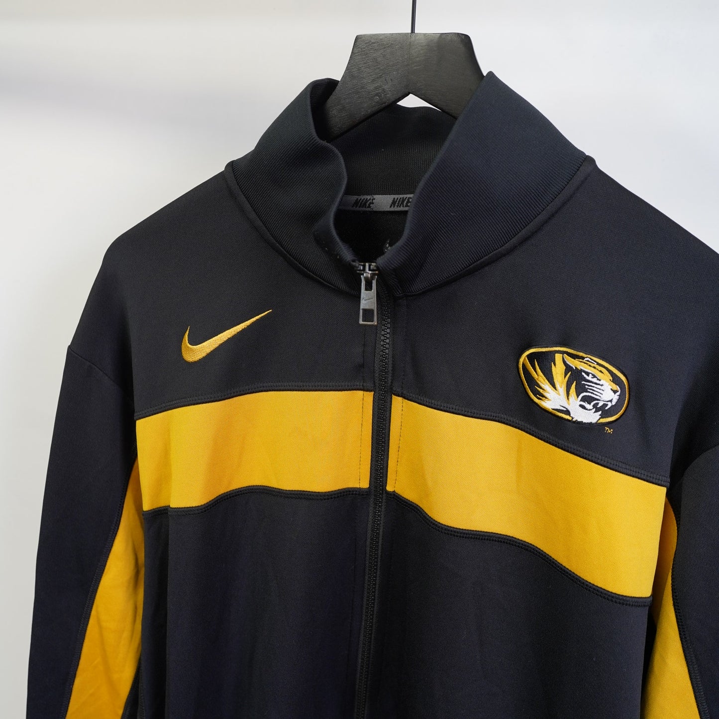 (L) Nike Missouri Tigers Dri-Fit Full Zip Track Jacket Men's L Black Yellow