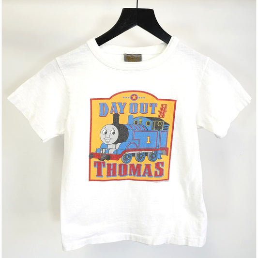 (Youth M) Vintage Thomas the Train Engine Kids T-Shirt Youth Size 7 White 90s Y2K