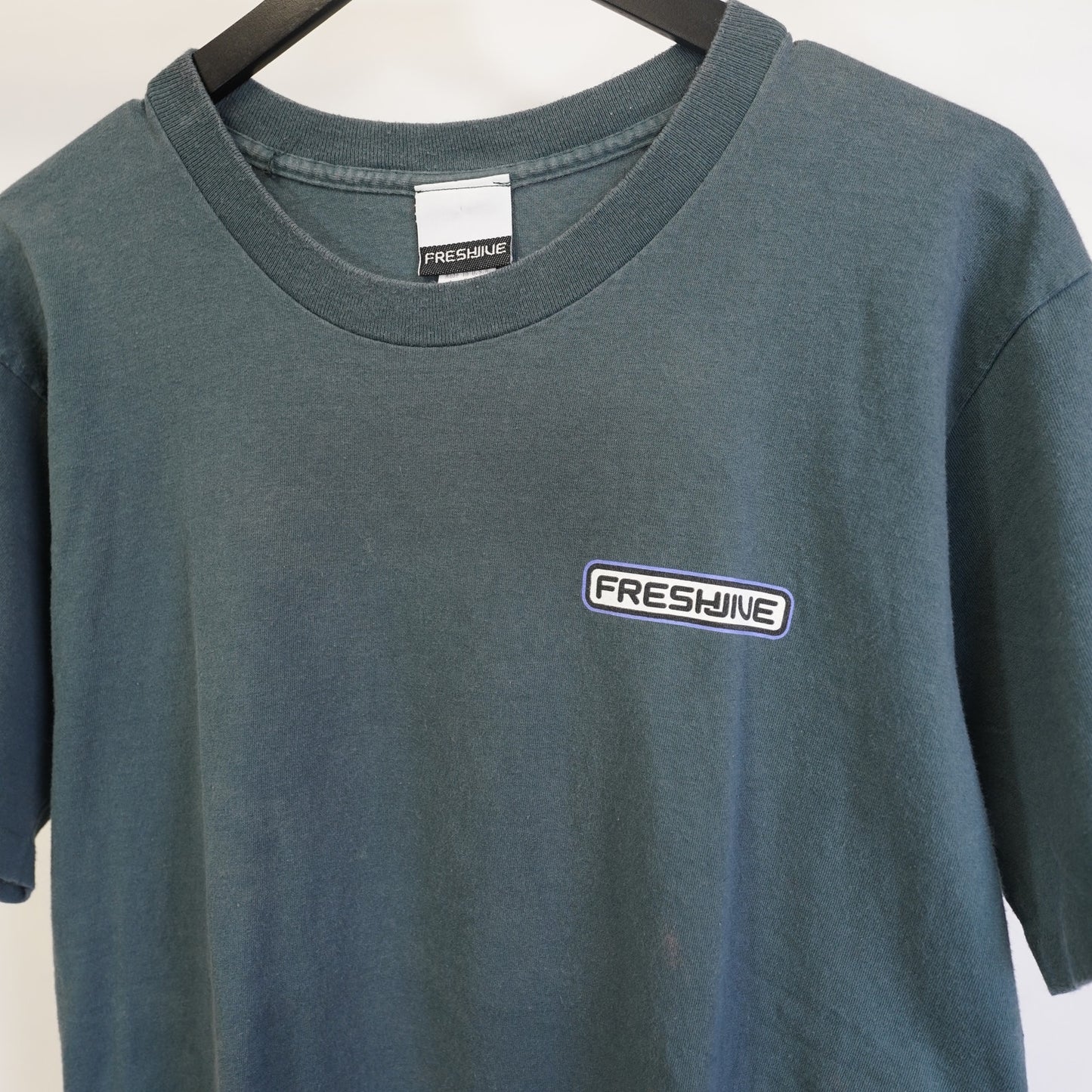 (L) Vintage Fresh Jive 90s Streetwear Skate T-Shirt Men's L Blue Made in USA