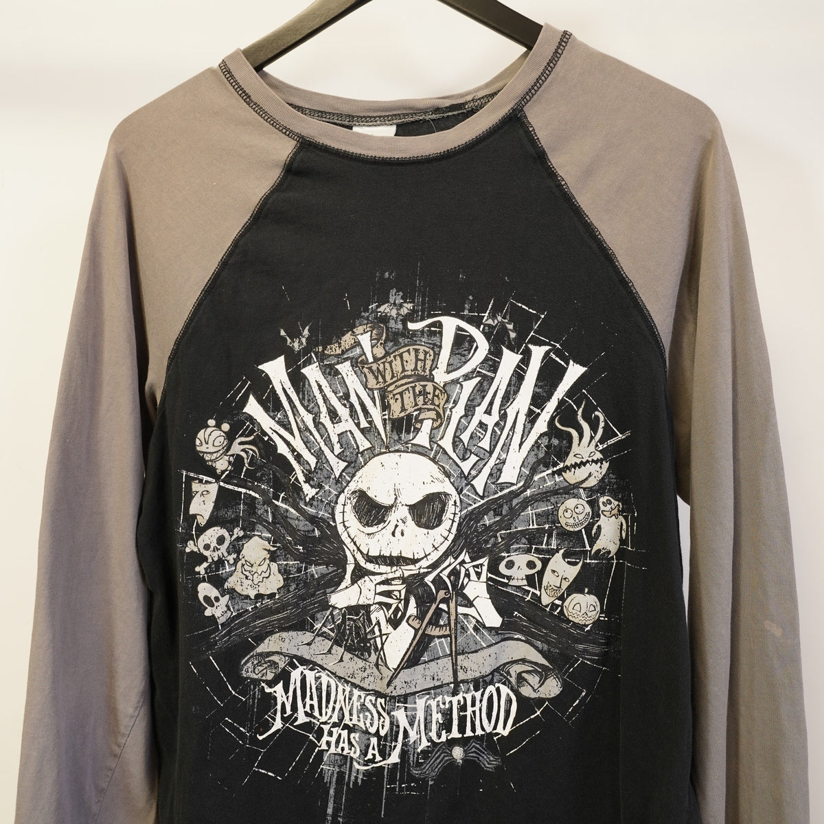 (M) The Nightmare Before Christmas Disney Longsleeve T-Shirt Men's M Black Gray