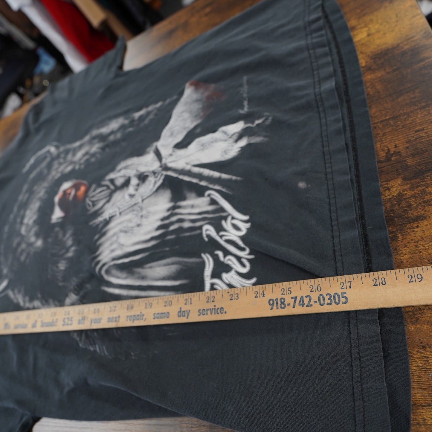(L) Vintage DGA David Gonzales Art Indian Native Shaman Warrior T-Shirt Men's L