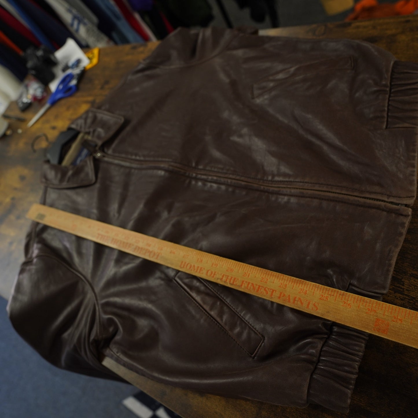 (L) Vintage Daniel Cremieux Lambskin Leather Zip Jacket Men's L Brown