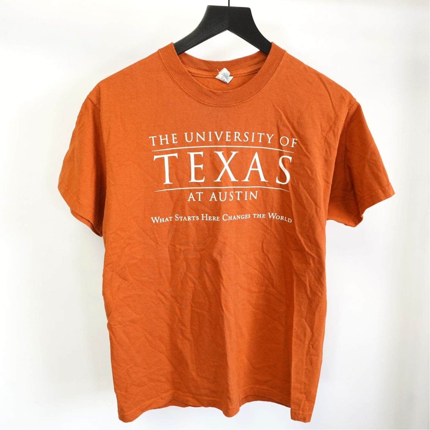 (M) Vintage University of Texas Longhorns T-Shirt Men's M Burnt Orange UT Retro