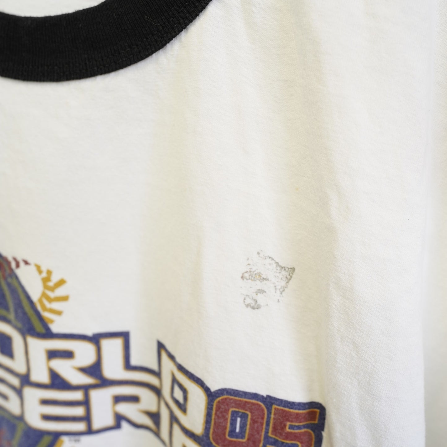 (XL) Vintage Houston Astros Y2K World Series Ringer T-Shirt Men's XL 2000s White
