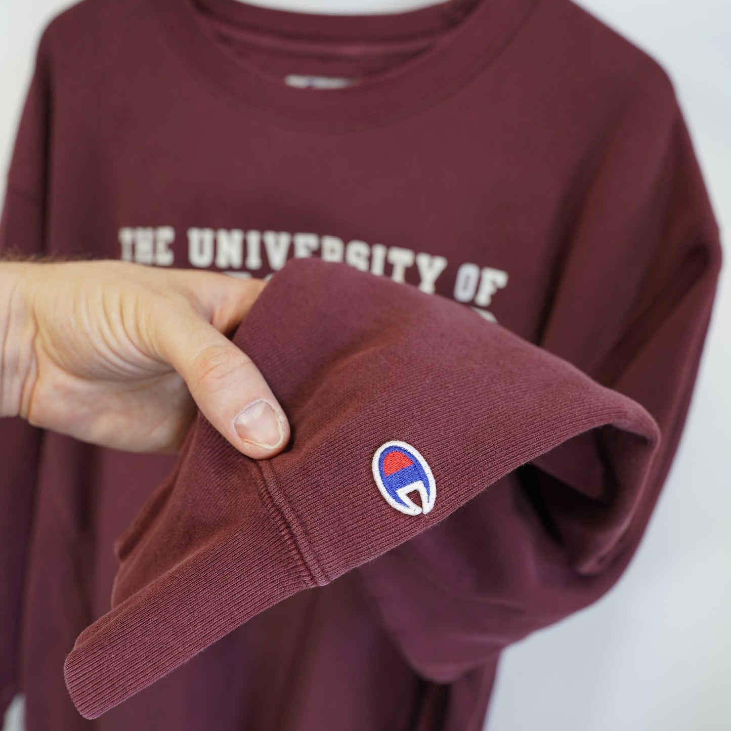 (XL) University of Chicago Vintage Champion Reverse Weave Sweatshirt Men's XL Maroon