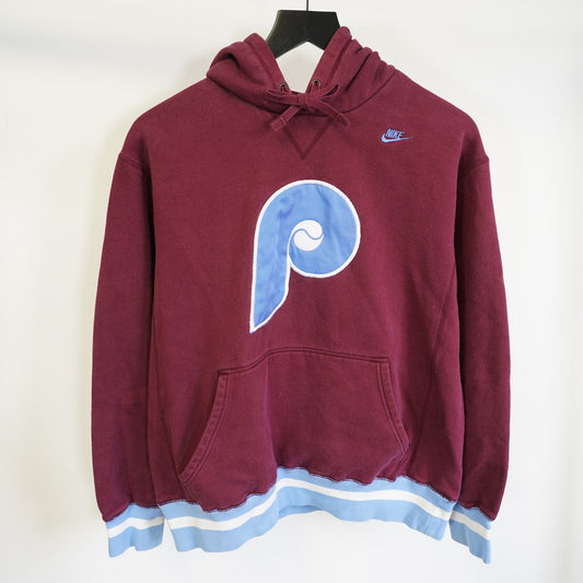 (M) Philadelphia Phillies Nike Embroidered Hoodie Men's M Maroon Cooperstown P Logo